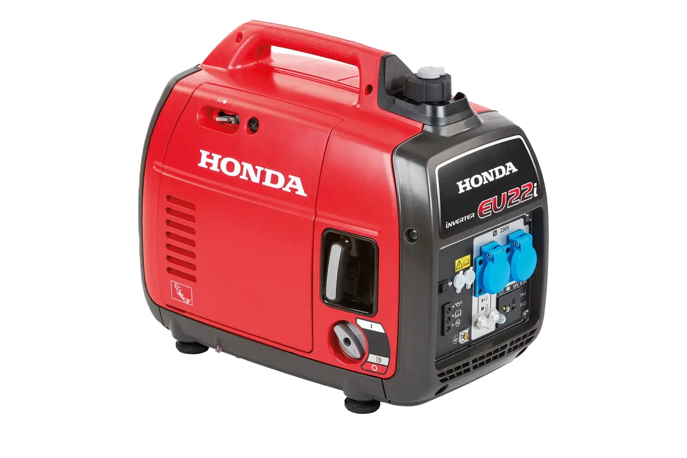 Honda EU 22i elverk med rött chassi